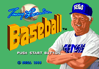 Tommy Lasorda Baseball (USA) Title Screen